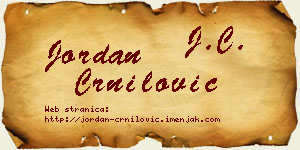 Jordan Crnilović vizit kartica